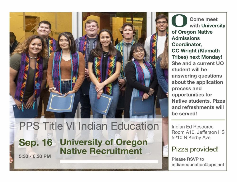 University of Oregon Native Recruitment